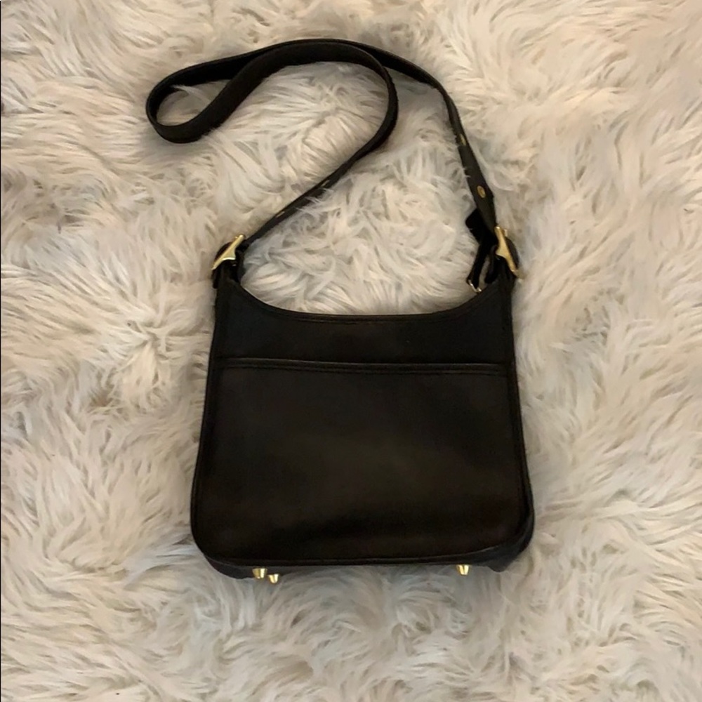 Black Leather Coach Legacy Crossbody Handbag
